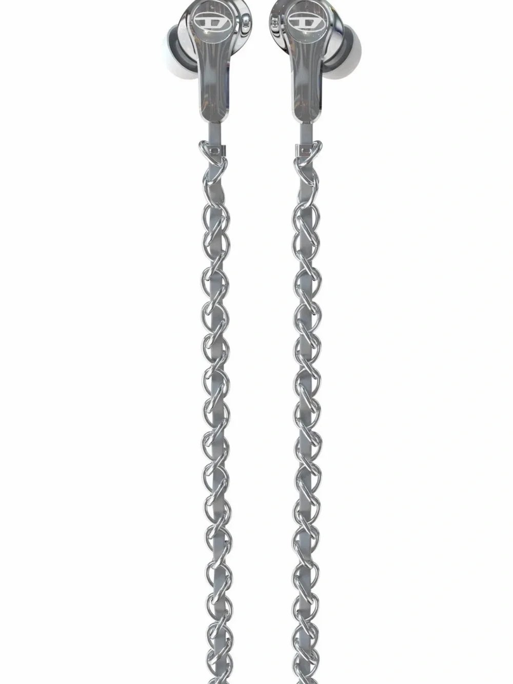 DIESEL Wired Earbuds Silver Charms 60458 USB-C ANC Active Noise Cancelling